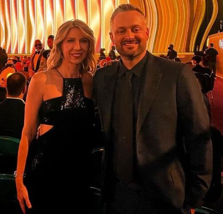 Nate Bargatze with his wife Laura Baines